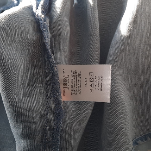 LOFT Blue Wrap Around Top - Picture 5 of 8